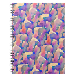 Cuaderno de patrón de acuarela multicolor