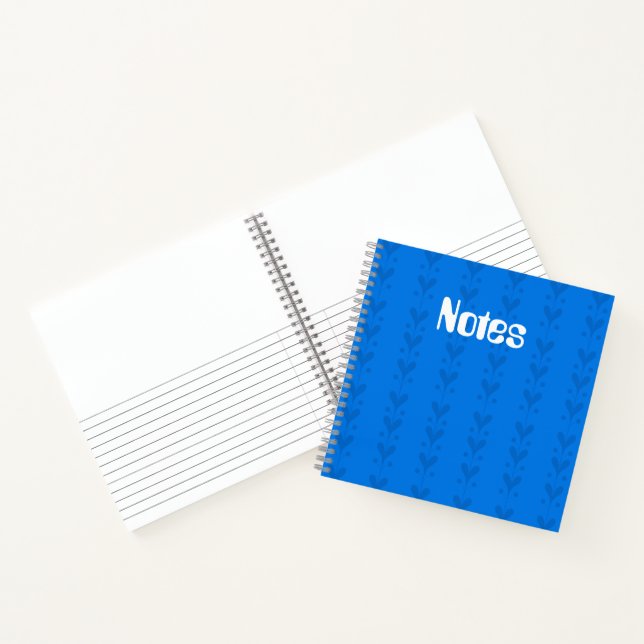 Cuaderno de patrón de corazones azules lindos (Interior)