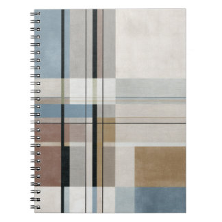 Cuaderno de patrón de cuadrícula moderno azul sile