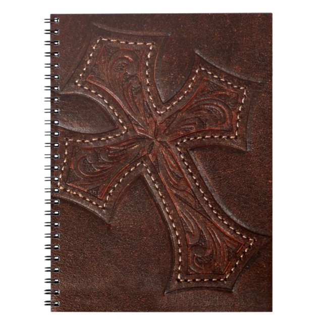 Cuaderno de patrón de cuero con herramientas (Frente)