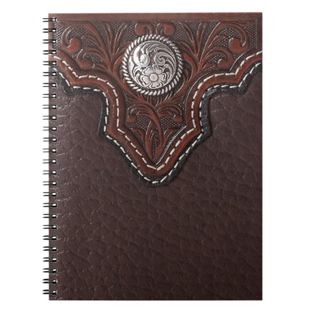 Cuaderno de patrón de cuero con herramientas (Frente)