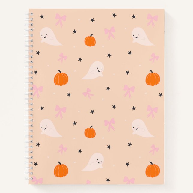 Cuaderno de patrón de fantasma de Halloween de oto (Anverso)