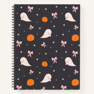 Cuaderno de patrón de fantasma de Halloween lindo