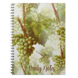 Cuaderno de patrón de fruta de uva
