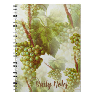Cuaderno de patrón de fruta de uva