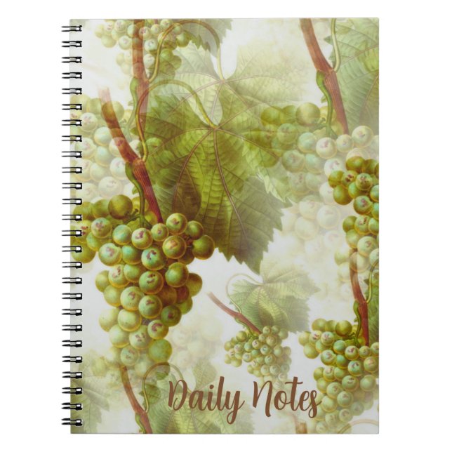 Cuaderno de patrón de fruta de uva (Frente)