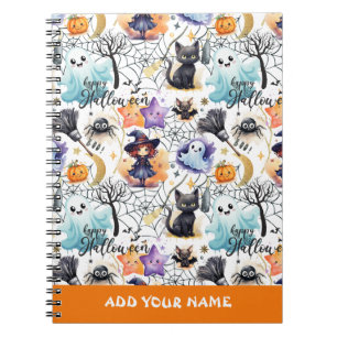 Cuaderno de patrón de Halloween encantador
