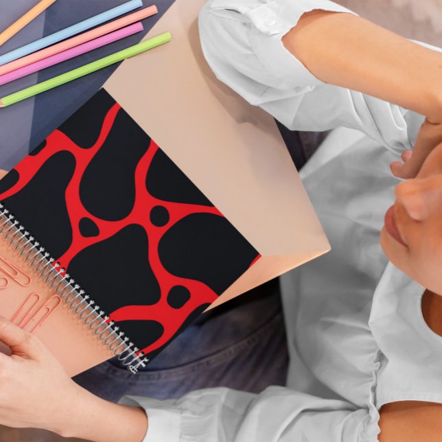 Cuaderno de patrón de jirafa abstracta en negro y  (Subido por el creador)