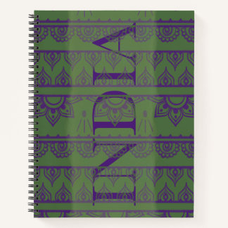 cuaderno de patrón de la India