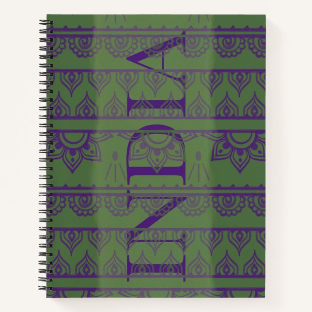cuaderno de patrón de la India (Anverso)