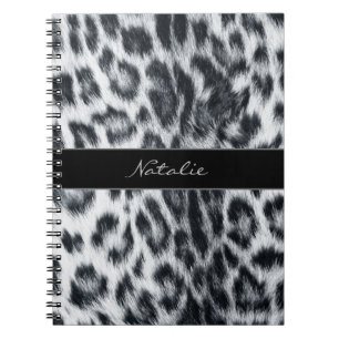 Cuaderno de patrón de piel con estampado de leopar