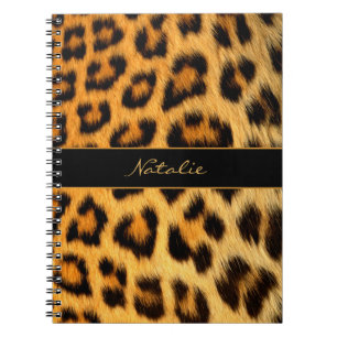 Cuaderno de patrón de piel con estampado de leopar