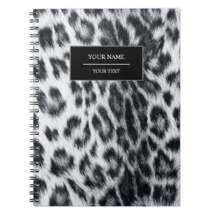 Cuaderno de patrón de piel con estampado de leopar