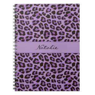 Cuaderno de patrón de piel con estampado de leopar