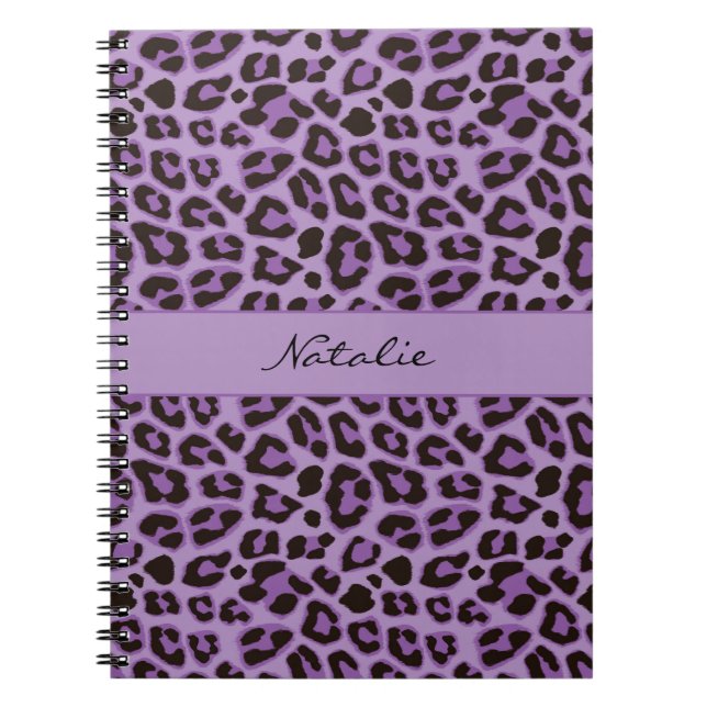 Cuaderno de patrón de piel con estampado de leopar (Frente)