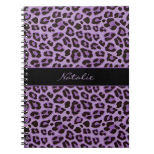 Cuaderno de patrón de piel con estampado de leopar