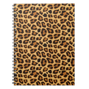 Cuaderno de patrón de piel con estampado de leopar