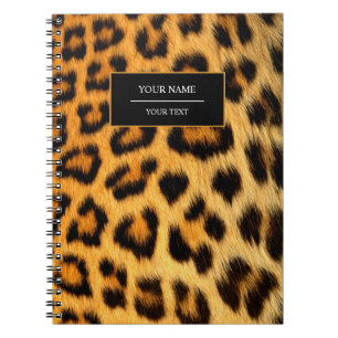 Cuaderno de patrón de piel con estampado de leopar