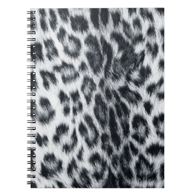 Cuaderno de patrón de piel con estampado de leopar (Frente)