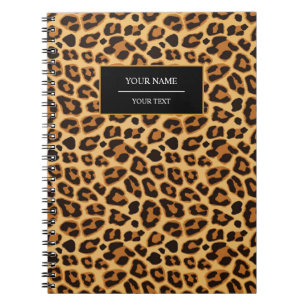 Cuaderno de patrón de piel con estampado de leopar