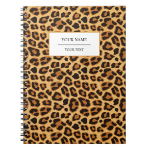 Cuaderno de patrón de piel de estampado de leopard