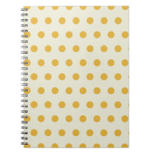 Cuaderno de Patrón de Puntos Amarillos de Caramelo