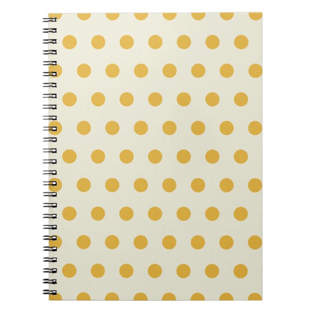 Cuaderno de Patrón de Puntos Amarillos de Caramelo (Frente)