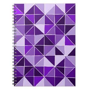 Cuaderno de patrón de tejido de triángulo púrpura