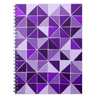 Cuaderno de patrón de tejido de triángulo púrpura