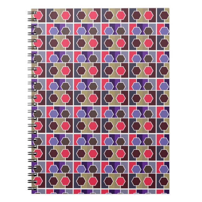 cuaderno de patrón de textura roja (Frente)