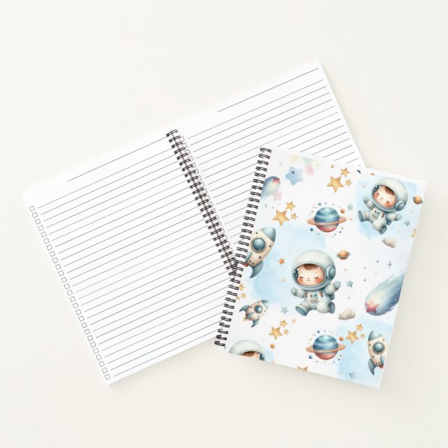 Cuaderno de Patrón Espacial de Astronauta Bebé Ado (Interior)