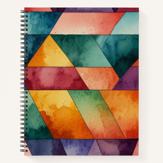 Cuaderno de Patrón Geométrico en Espiral (Anverso)