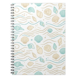 Cuaderno de patrón pastel de conchas marinas coste