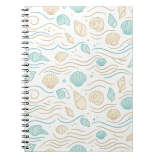 Cuaderno de patrón pastel de conchas marinas coste
