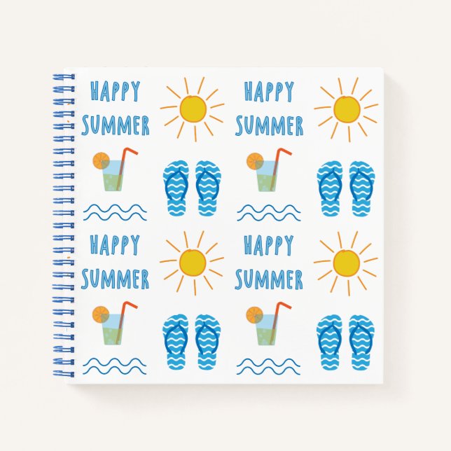Cuaderno de patrones de verano feliz (Anverso)