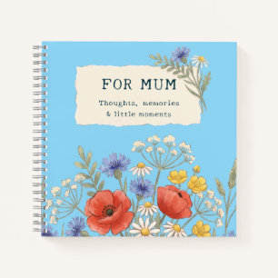Cuaderno de pensamientos y recuerdos de flores sil