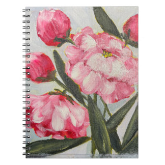 Cuaderno de peonía en espiral