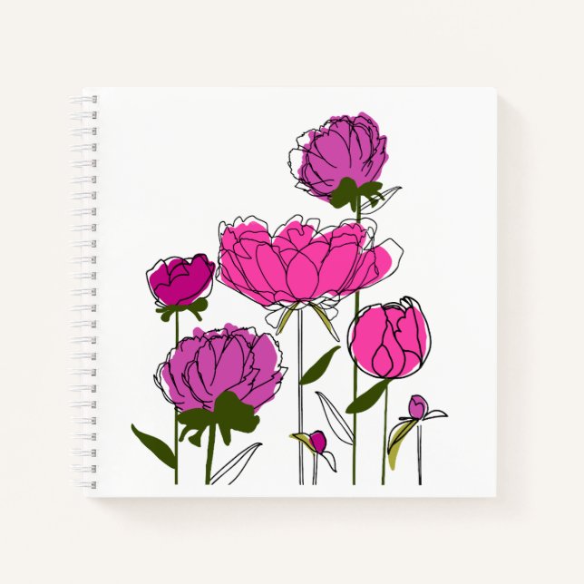Cuaderno de Peonies Square (Anverso)