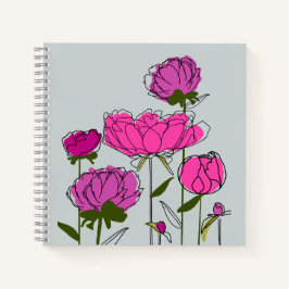 Cuaderno de Peonies Square