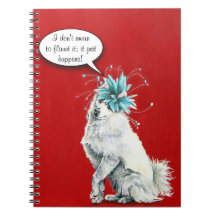 Cuaderno de Perro Blanco de la fantasía caprichosa