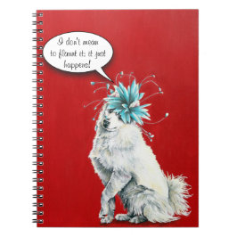Cuaderno de Perro Blanco de la fantasía caprichosa