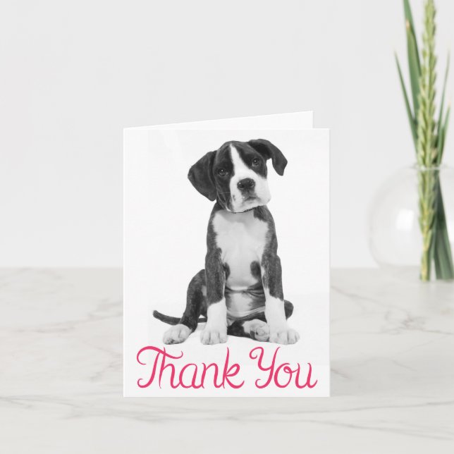 Cuaderno de perro cachorro Boxer de agradecimiento (Anverso)