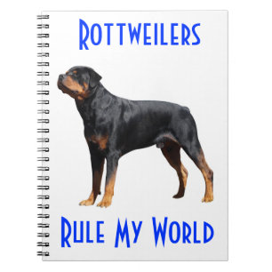 Cuaderno de perro cachorro Rottweilers dominan mi