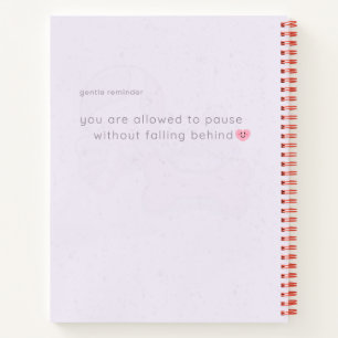 Cuaderno de perro de lavanda suave   Diario relaja