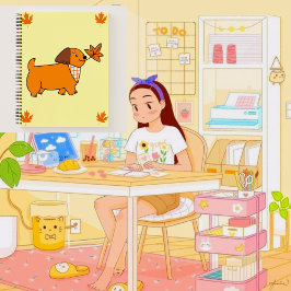 Cuaderno 🤎 de perro lindo 🍪 🍁