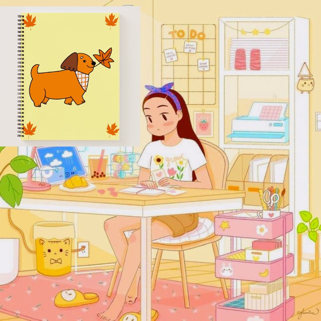 Cuaderno 🤎 de perro lindo 🍪 🍁 (Subido por el creador)