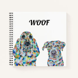 Cuaderno de perros y labradores cuadrados