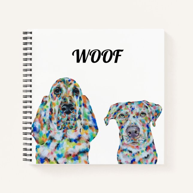 Cuaderno de perros y labradores cuadrados (Anverso)