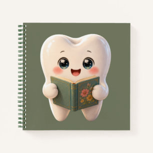 Cuaderno de personaje de diente Kawaii lindo