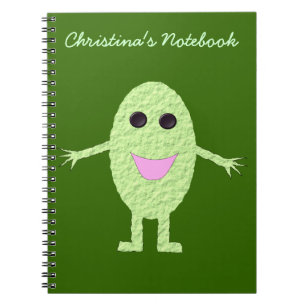 Cuaderno de Personalizable de uva verde feliz